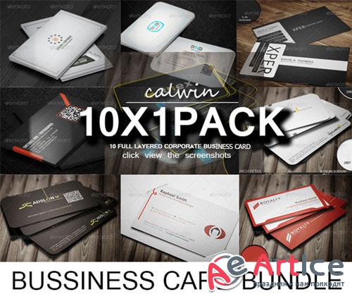 10 In 1 Business Crad Bundle 1 - Creativemarket 111560