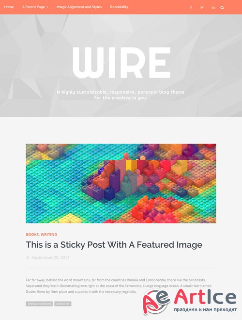 Wire WordPress theme