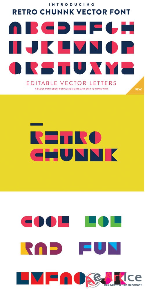 Retro Chunnk Vector Font