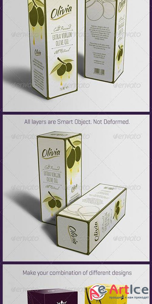 Olive Oil or Wine Box Mock-Up 401034