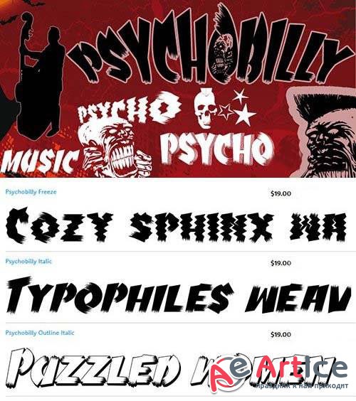 Psychobilly Font Family