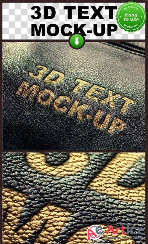 Leather Text Mockup