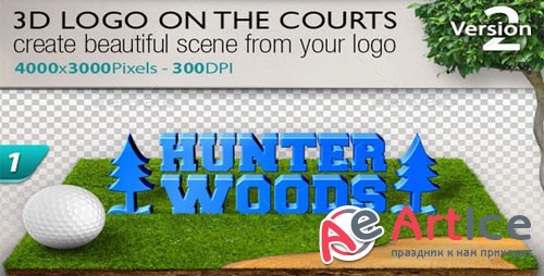 3D Logos on the Courts Mockup Vol.2