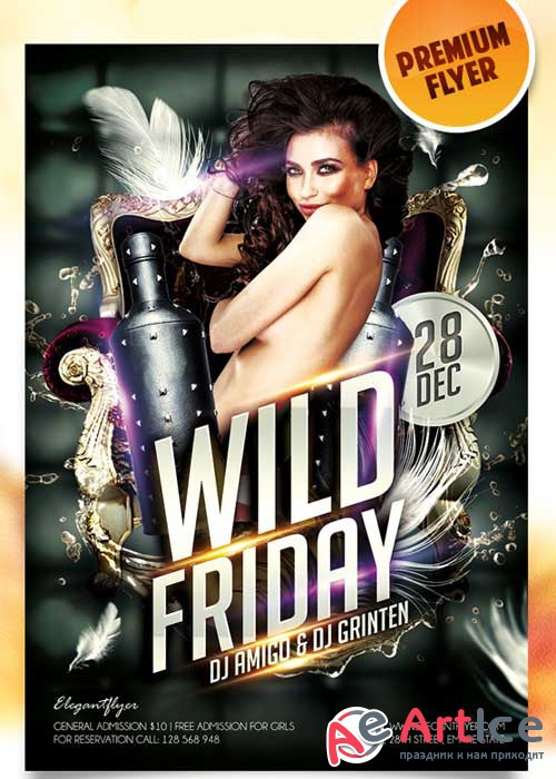 Wild Friday Flyer PSD Template + Facebook Cover