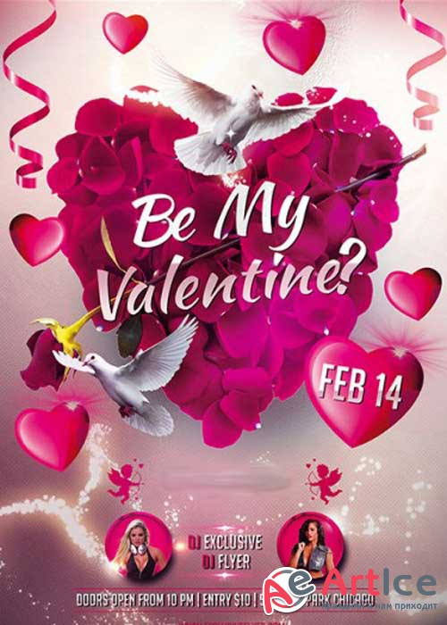 Be My Valentine Premium Flyer Template