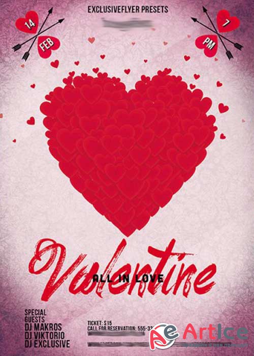 Valentine Love Premium Flyer Template