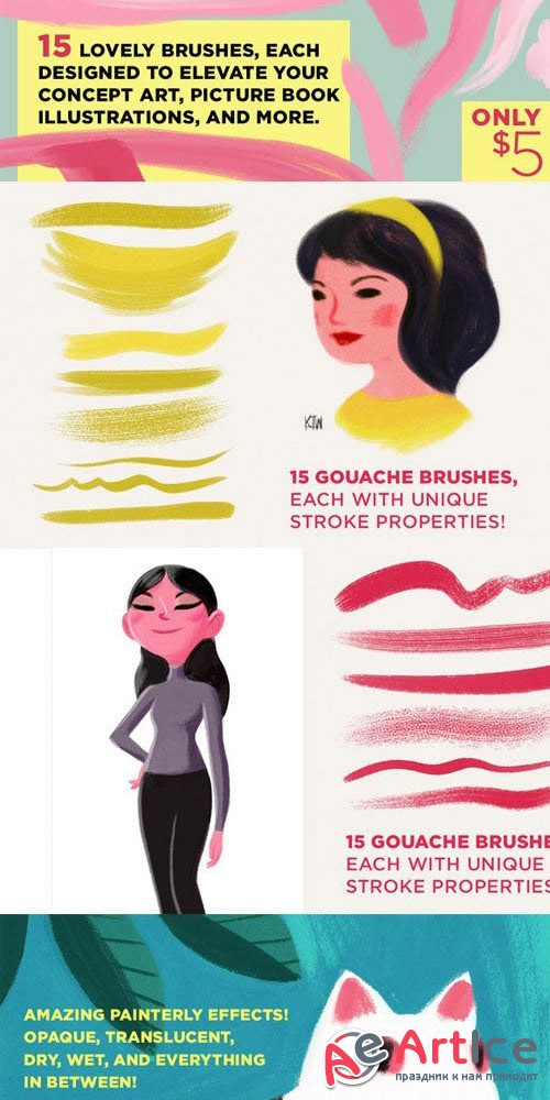 Kyle's Gouache Brushes for Photoshop