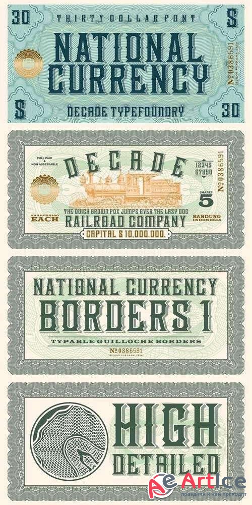 National Currency Font Family - otf