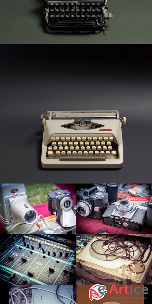 Vintage Technology Photo Set - Creativemarket 53033
