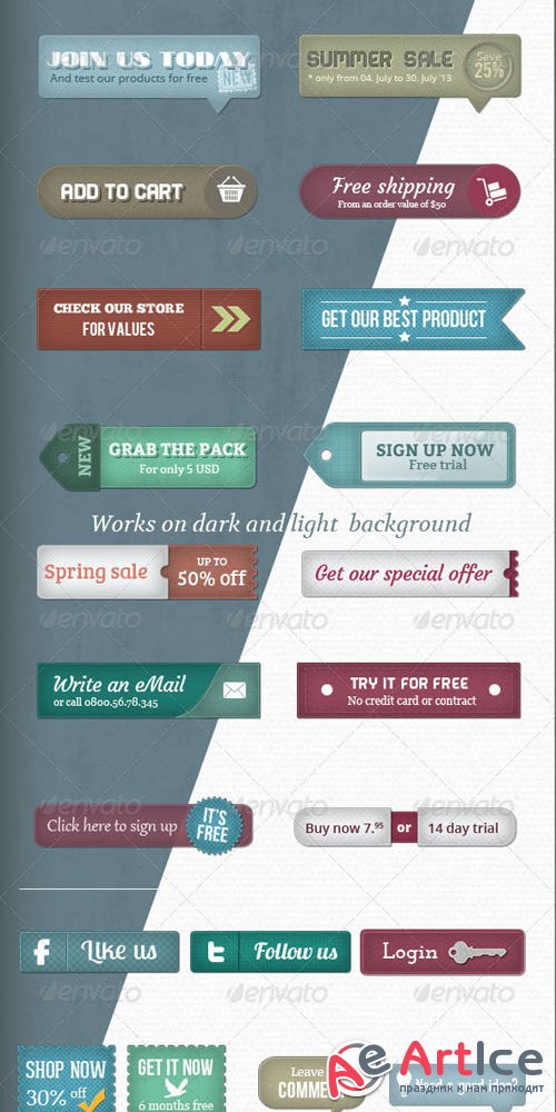 Call-To-Action Buttons Vol.II - Graphicriver 4780787