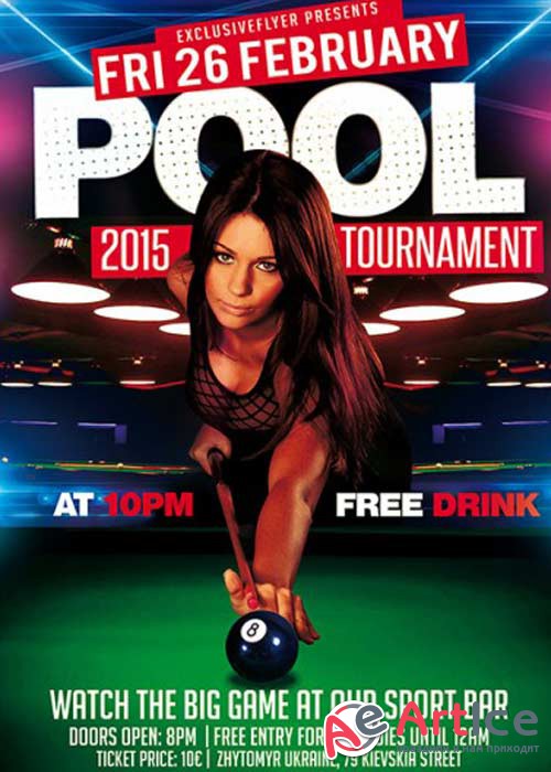 Pool Tournament Premium Flyer Template