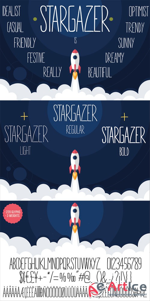 Stargazer Font - Creativemarket 374914