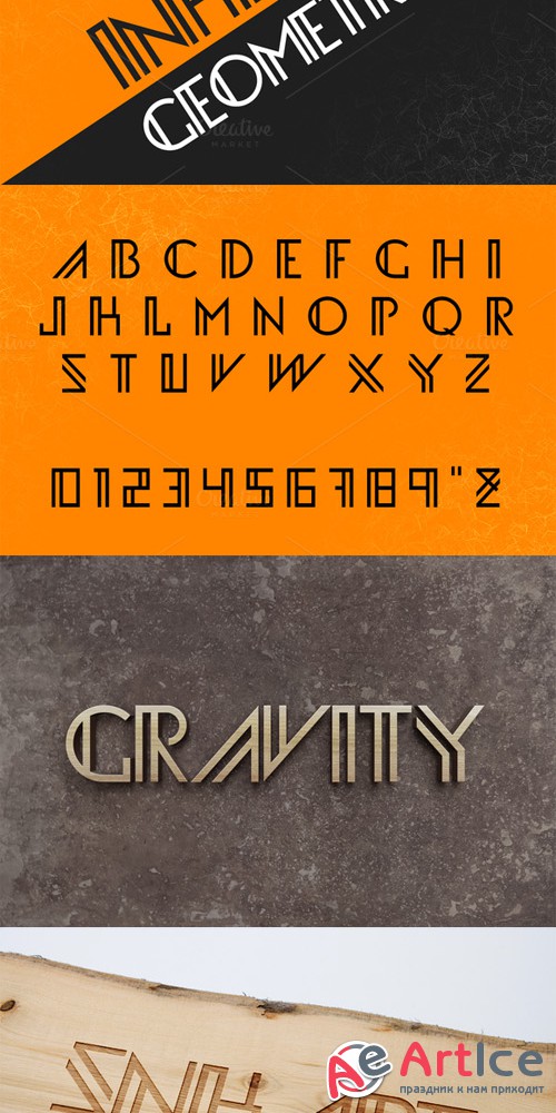 Infinity Geometric Font - Creativemarket 440066
