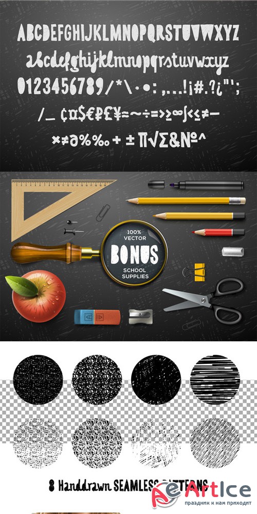 Chalkboard typeface - Creativemarket 257362