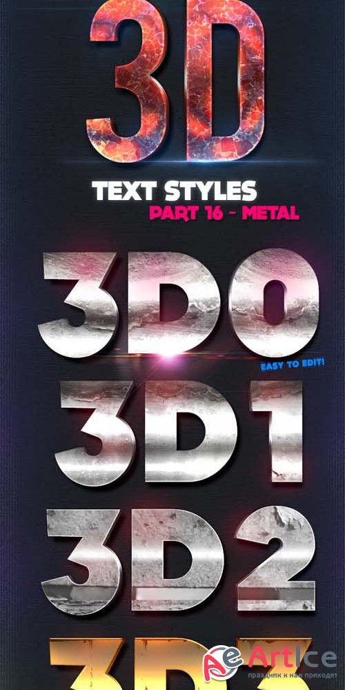 Lakose 3D Text Styles