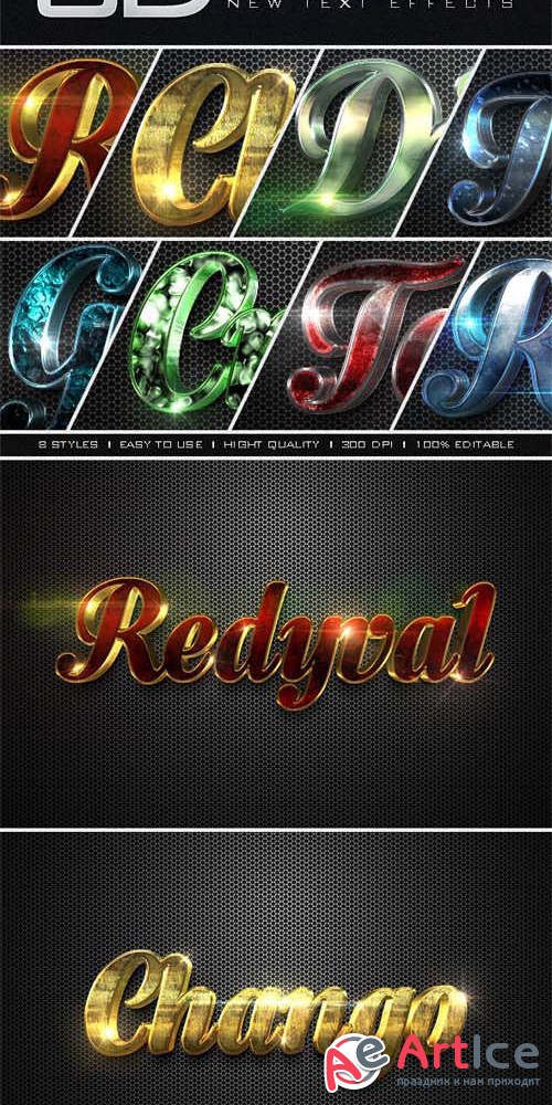 New 3D Collection Text Effects GO.4