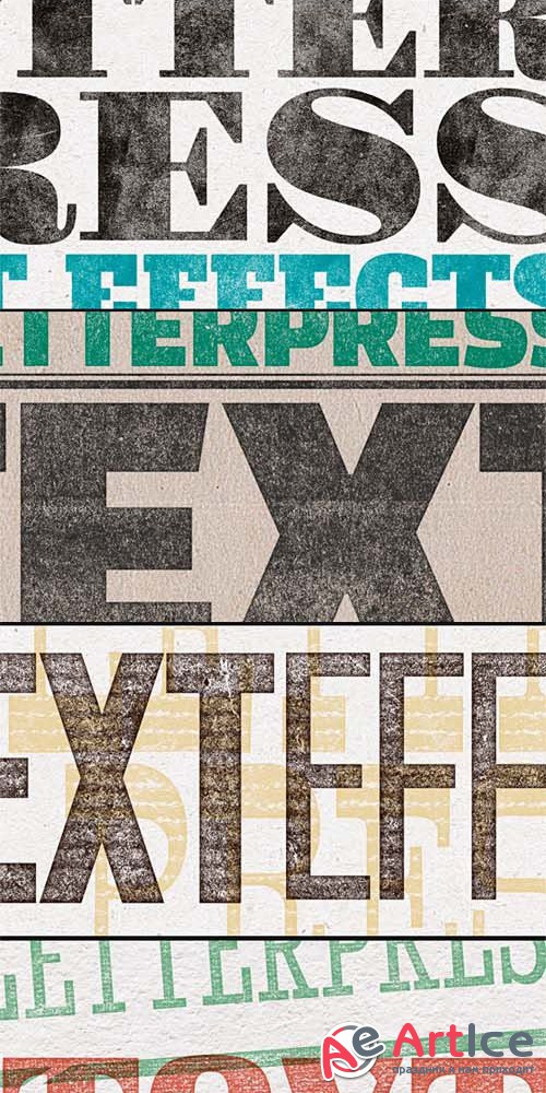 Letterpress Vintage Text Effects