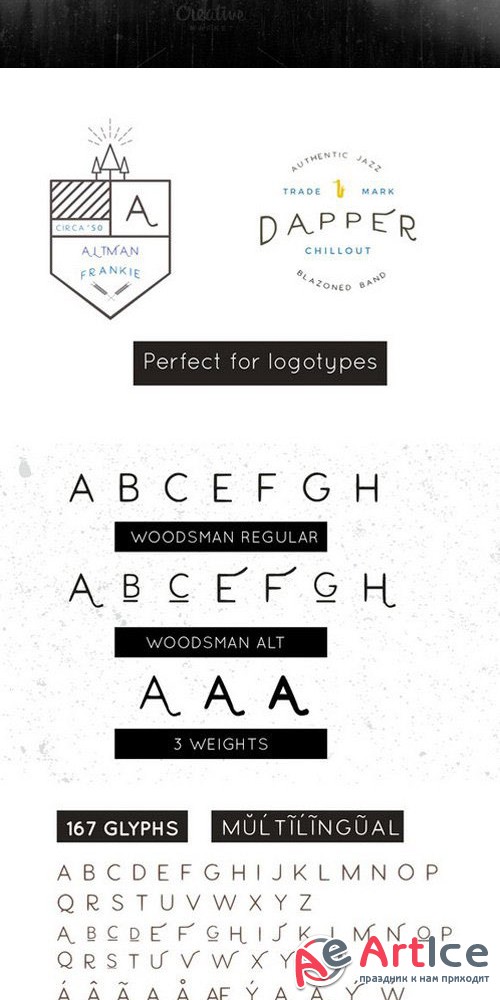 Woodsman Typeface - Creativemarket 537530