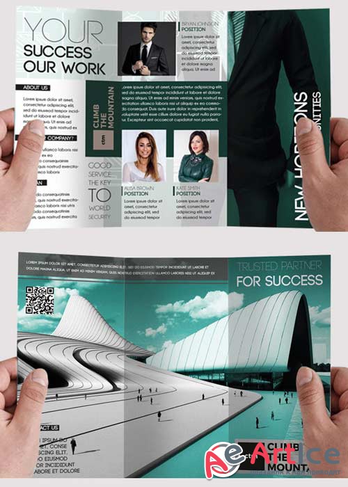 Corporate Tri-Fold Brochure PSD Template