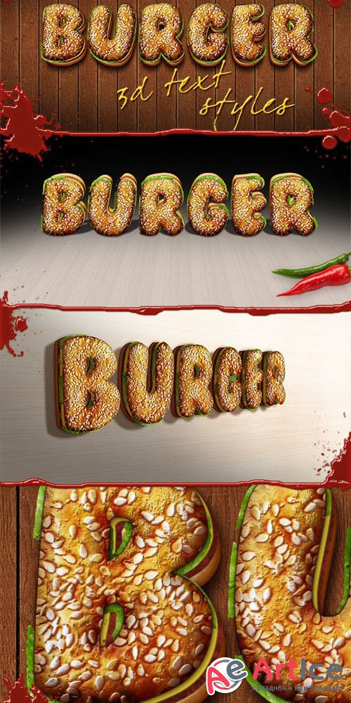 3D Burger Styles