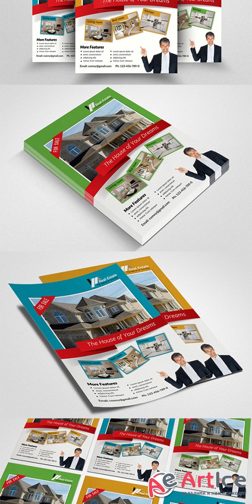 Real Estate Agency PSD Flyer - Creativemarket 553978