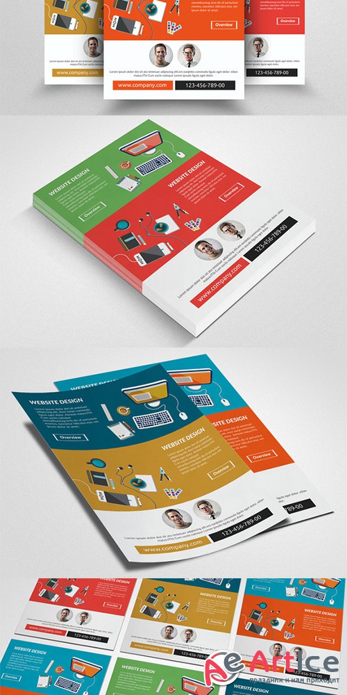 Website Developing & Designing Flyer - Creativemarket 552972