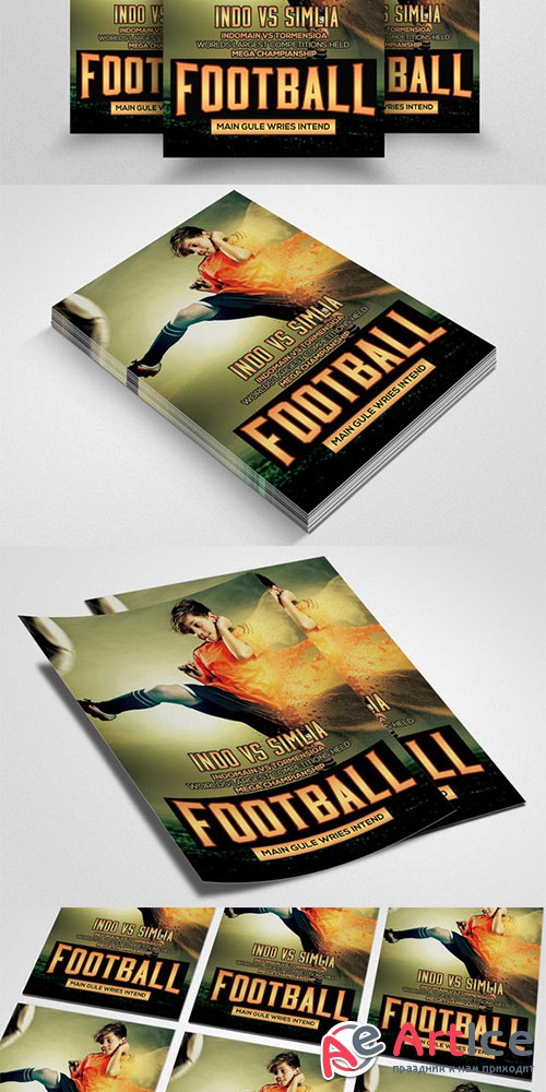 School Football Match Flyer - Creativemarket 555891