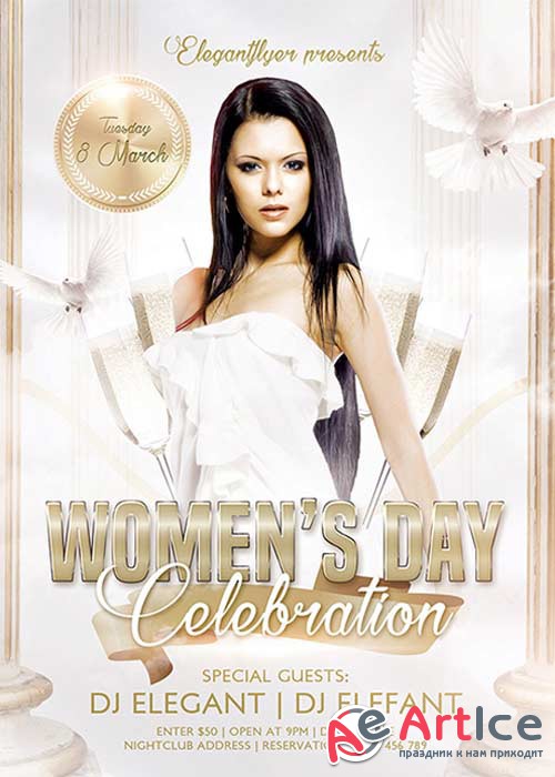 Womens Day Flyer PSD Template + Facebook Cover
