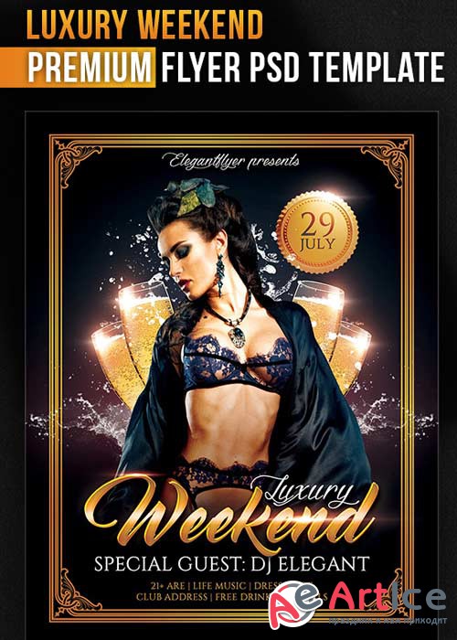 Luxury Weekend  Flyer PSD Template + Facebook Cover