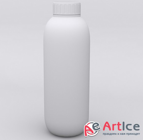 Molded Plastic Bottle - 3dOcean 14719672