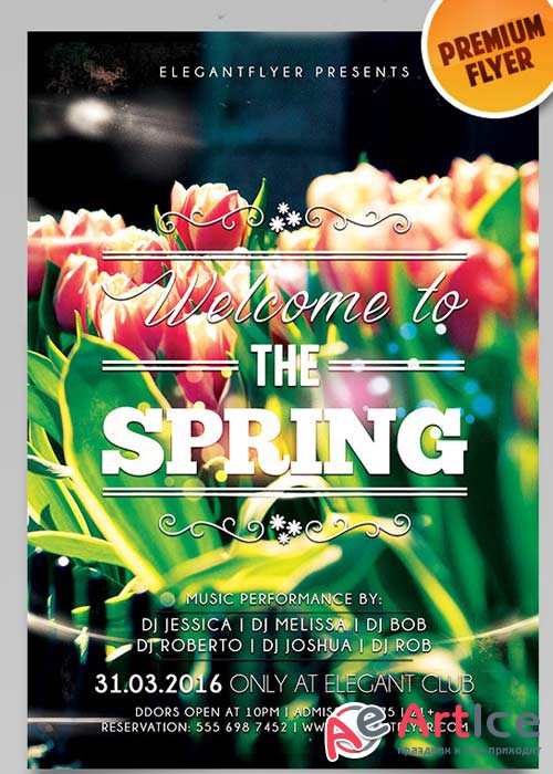 Welcome to the Spring Flyer PSD Template + Facebook Cover