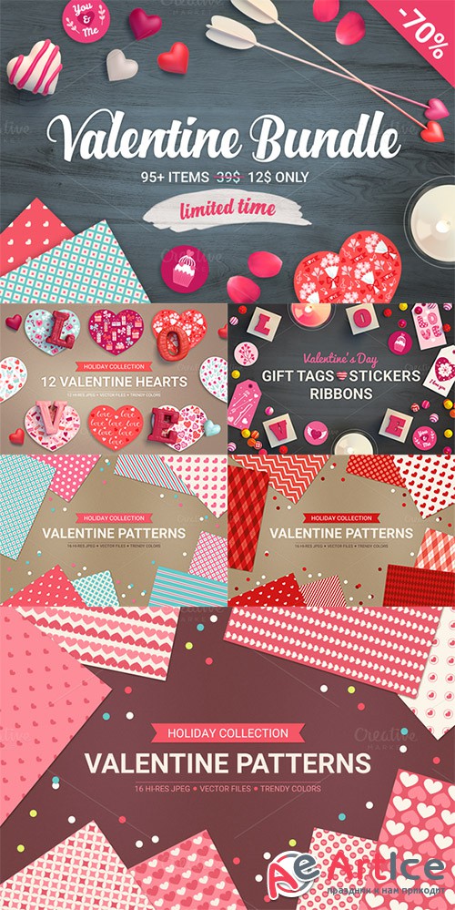 Valentine Big Bundle - Creativemarket 525804