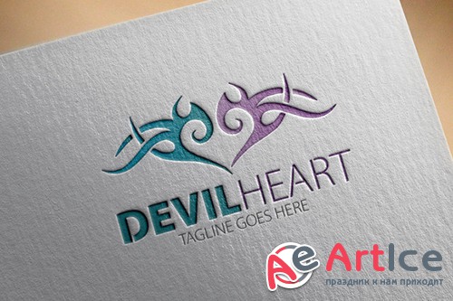 Creativemarket Devil Heart Logo 206112