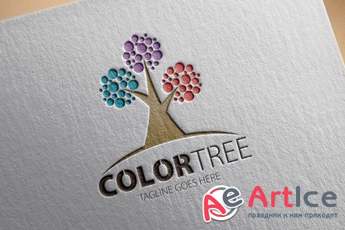 Creativemarket Color Tree Logo 184111