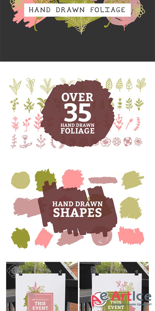 Hand drawn foliage vol. 2 - Creativemarket 404947
