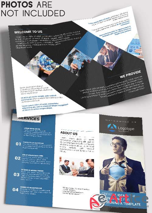 Business Brochure Tri-Fold Brochure PSD Template