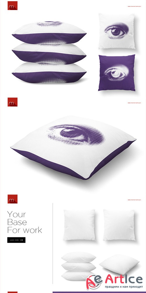 Pillow Minimalistic Mock-up - Creativemarket 446104