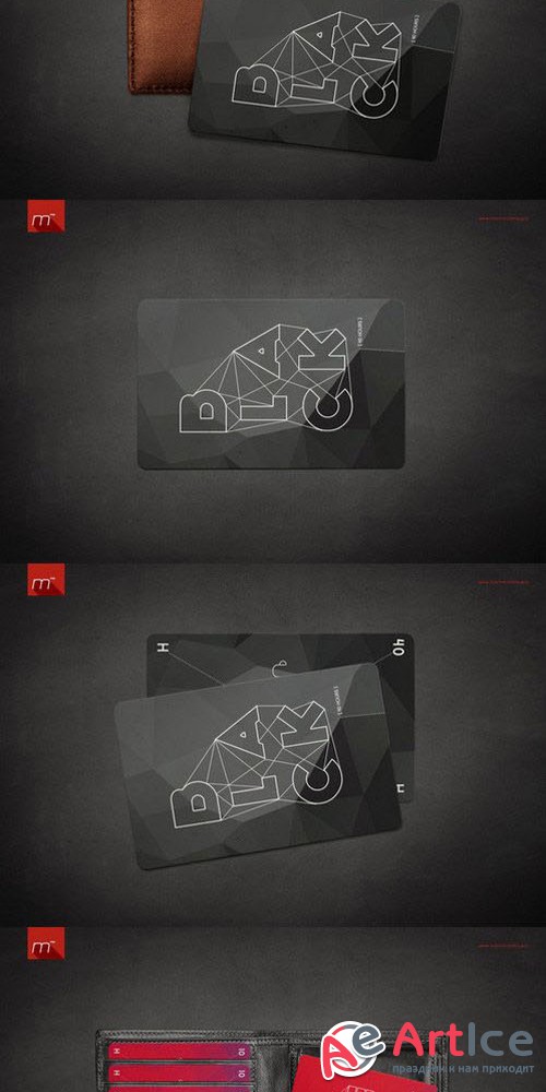 Cards in Wallet Mock-up - Creativemarket 523029