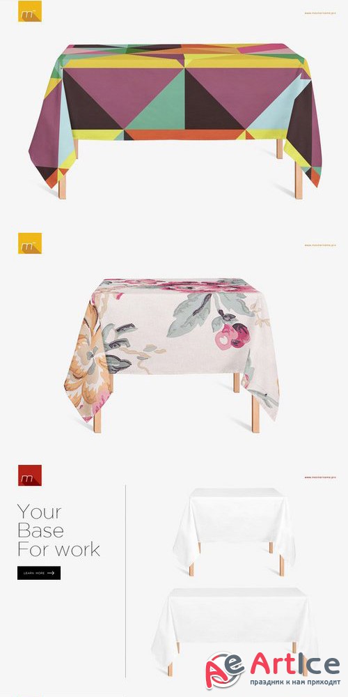 Tablecloth Mock-up - Creativemarket 458382