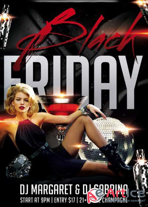 Black Friday V3 Flyer PSD Template + Facebook Cover