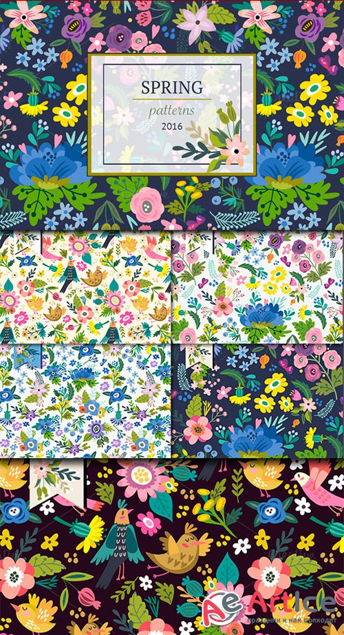 Spring patterns - Creativemarket 562341