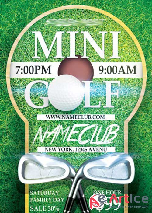 Mini Golf V3 PSD Flyer Template