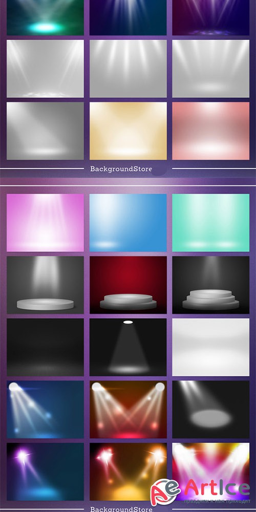 Spotlight Backgrounds Set - Creativemarket 576224
