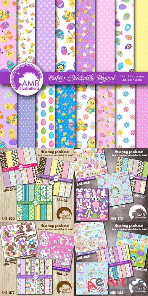 Easter Egg Papers AMB-1199 - Creativemarket 576004