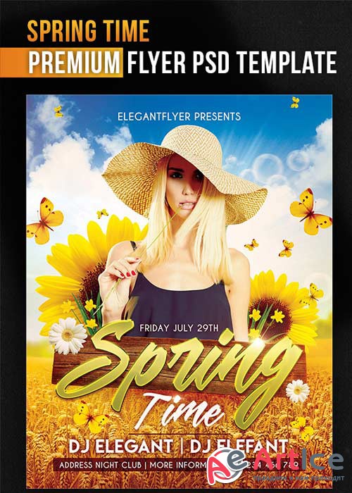 Spring Time Flyer V7 PSD Template + Facebook Cover