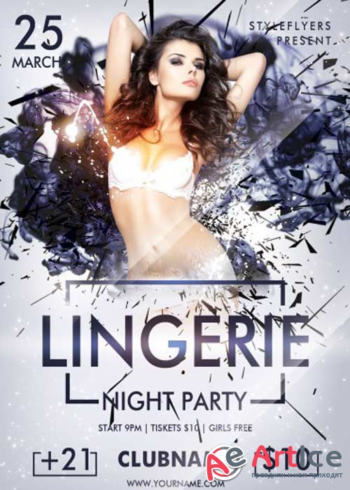 Lingerie Night Party PSD Flyer Template