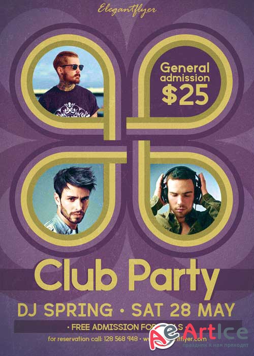 Club Party V02 Flyer PSD Template + Facebook Cover