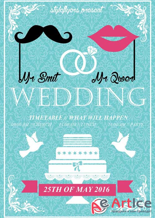 Wedding V5 PSD Flyer Template