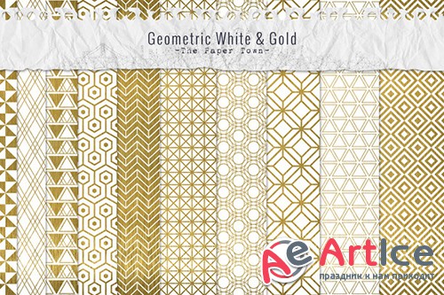 Gold Patterns Digital Papers - Creativemarket 371498