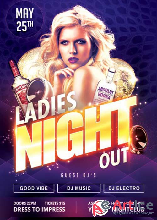 Ladies NIght Out V15 PSD Flyer Template
